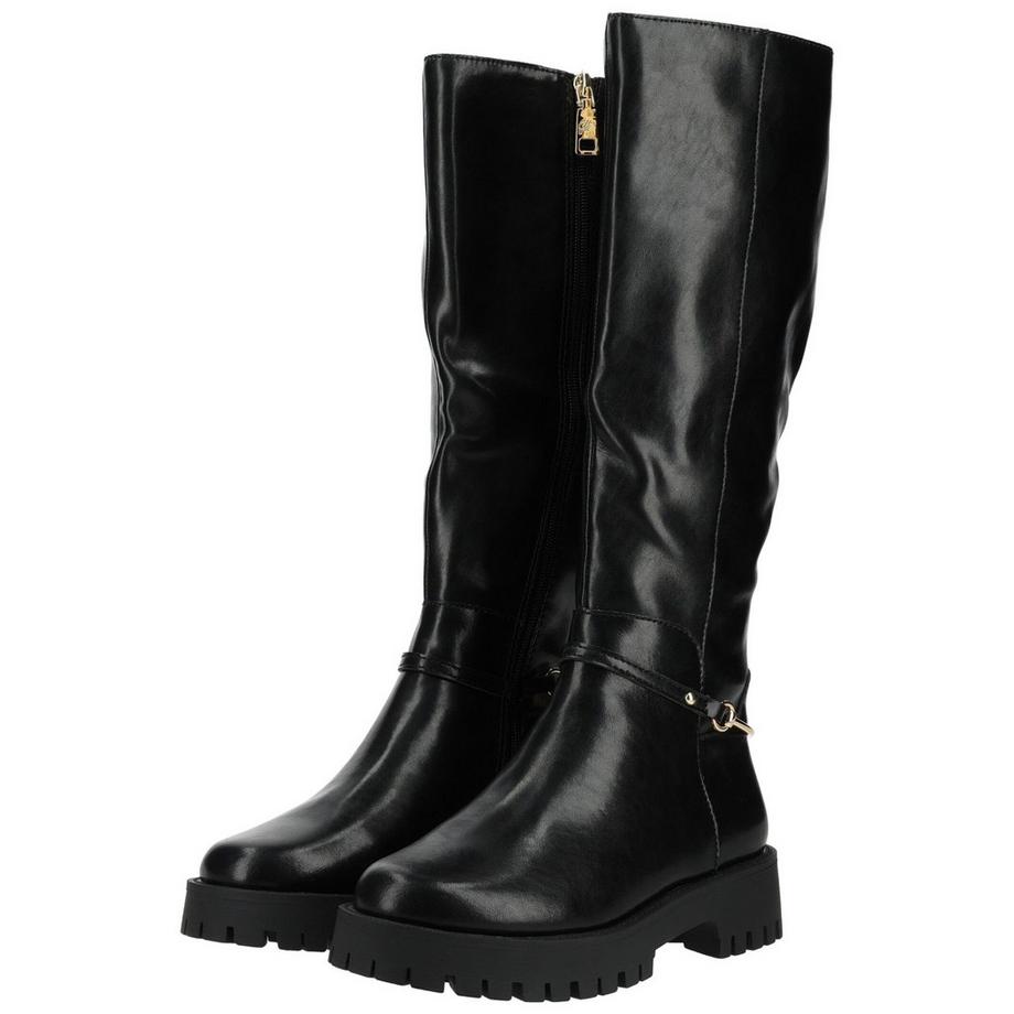 STEVE MADDEN Knielange Stiefel mit massiver Sohle und Riemen-Detail  