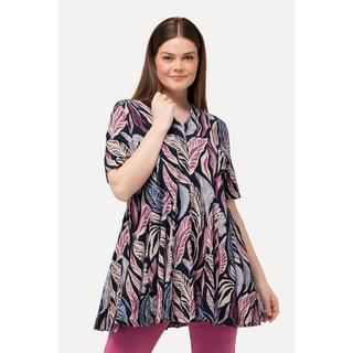 Ulla Popken Maglia lunga Scollo a tunica Mezze maniche Cotone biologico  