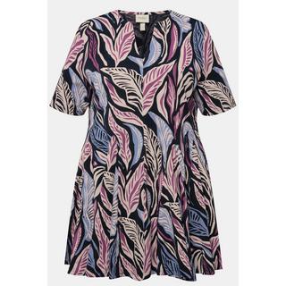 Ulla Popken Maglia lunga Scollo a tunica Mezze maniche Cotone biologico  