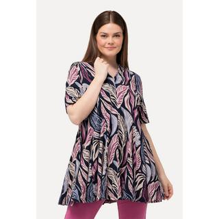 Ulla Popken Maglia lunga Scollo a tunica Mezze maniche Cotone biologico  