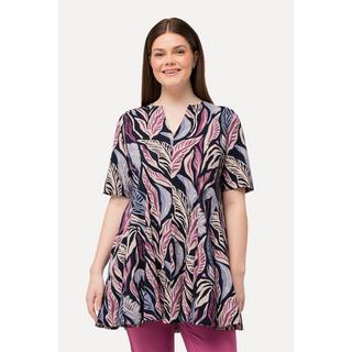 Ulla Popken Maglia lunga Scollo a tunica Mezze maniche Cotone biologico  