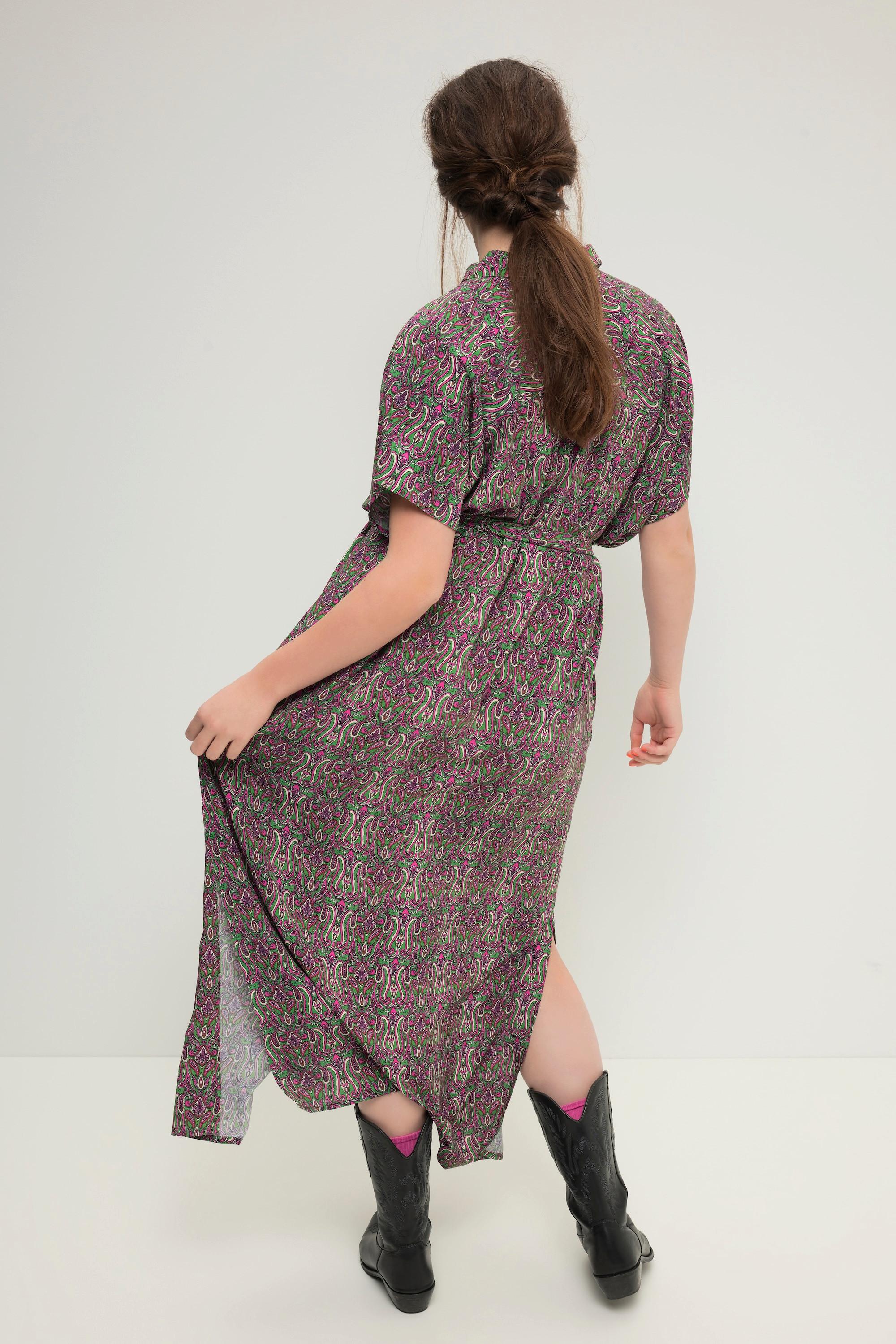 Studio Untold  Robe maxi oversized à imprimé cachemire, patte de boutonnage et col de chemise 