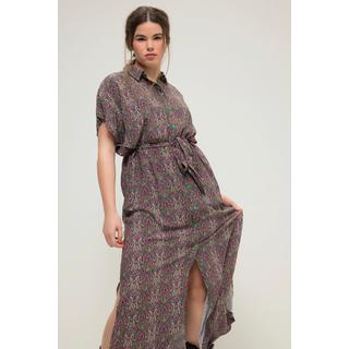 Studio Untold  Robe maxi oversized à imprimé cachemire, patte de boutonnage et col de chemise 