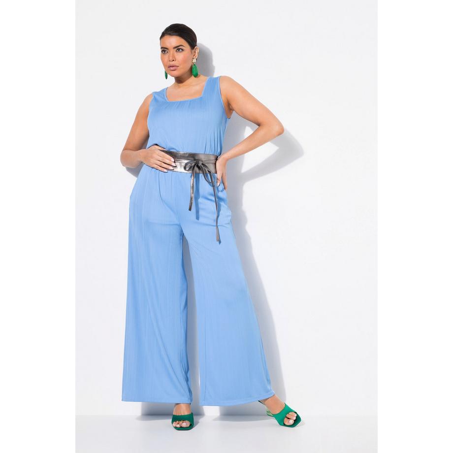 Ulla Popken Pantaloni Mary gamba larga jersey a costine  