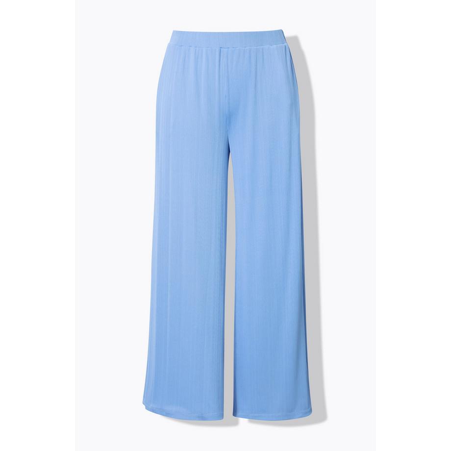 Ulla Popken Pantaloni Mary gamba larga jersey a costine  