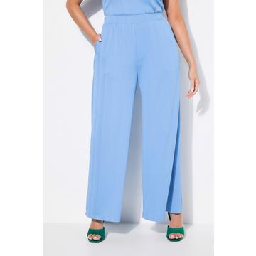 Pantaloni modello Mary in jersey a costine con taglio della gamba dritto e largo e cintura elastica, fino alla tg. 70