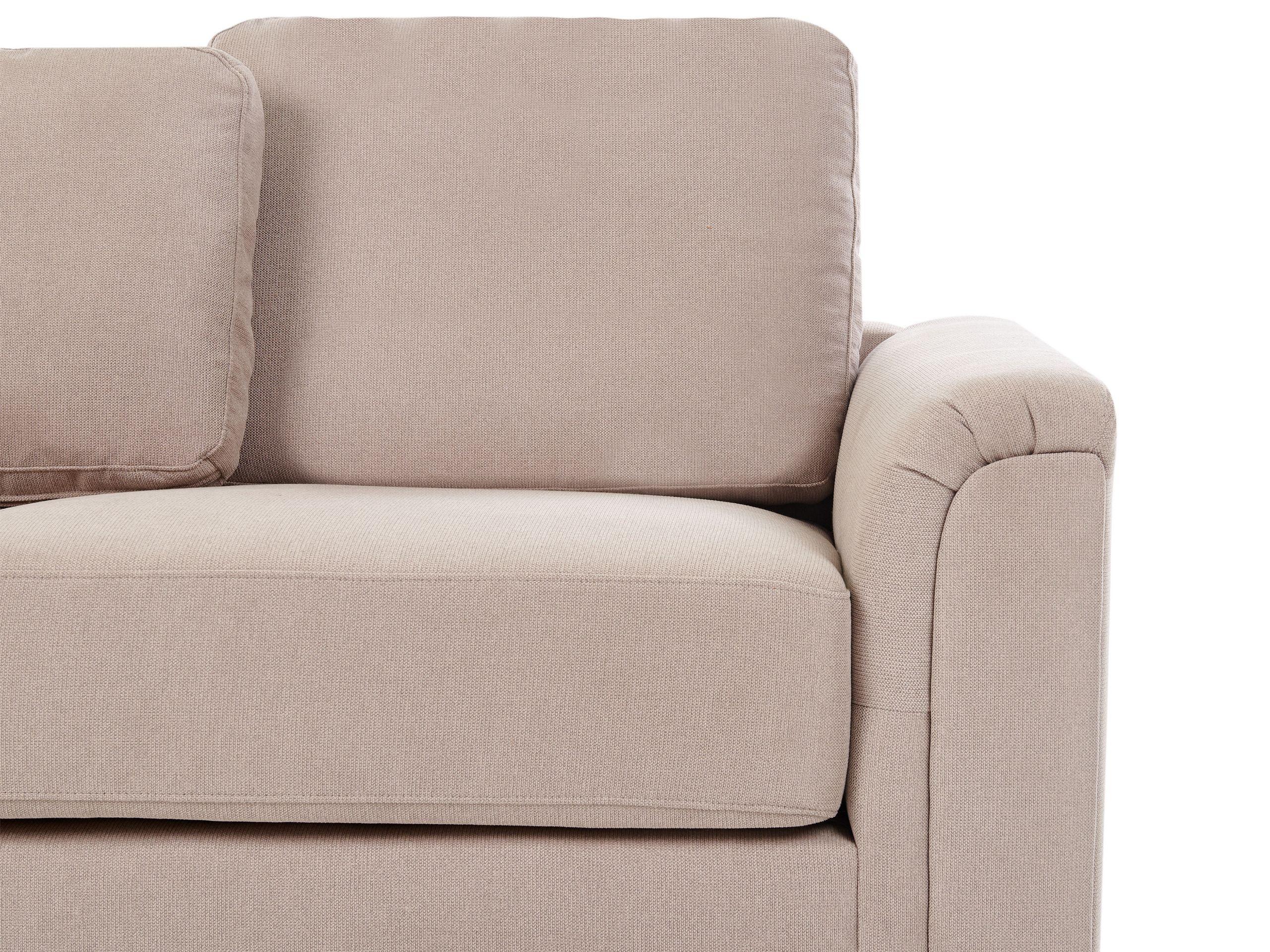 Beliani Rechtsseitiges Ecksofa aus Stoff Klassisch KOHLO  