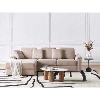 Beliani Rechtsseitiges Ecksofa aus Stoff Klassisch KOHLO  