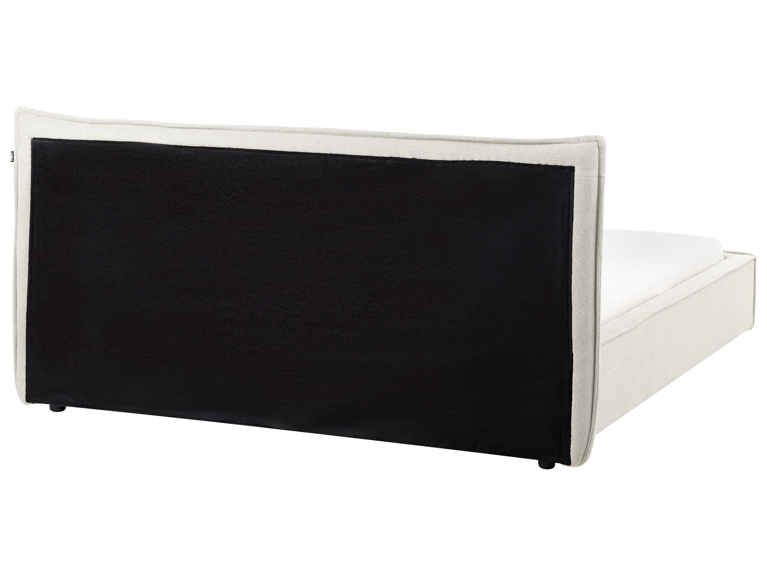 Beliani Bett mit Lattenrost aus Kunstleinen Modern LESTRE  