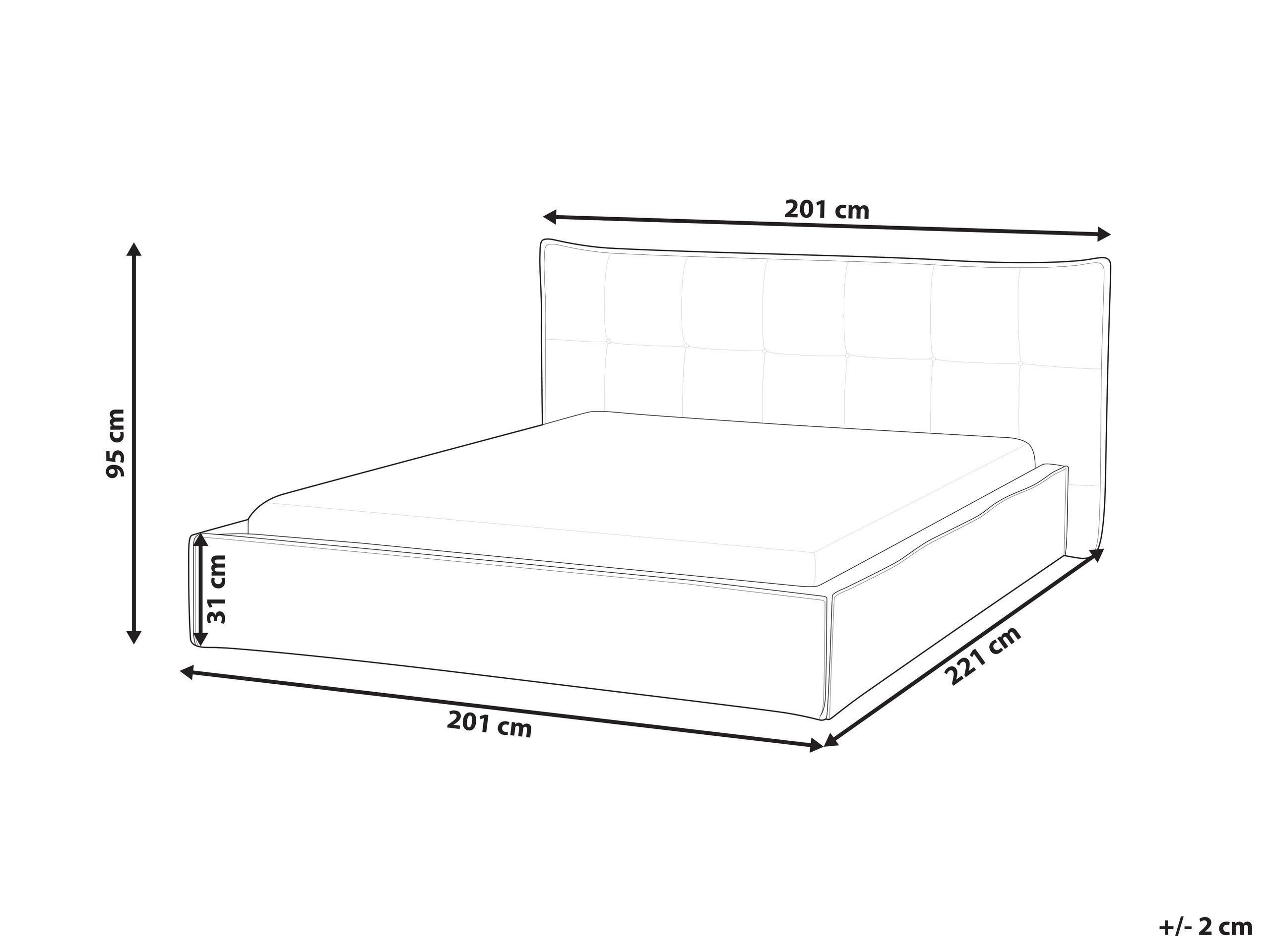 Beliani Bett mit Lattenrost aus Kunstleinen Modern LESTRE  