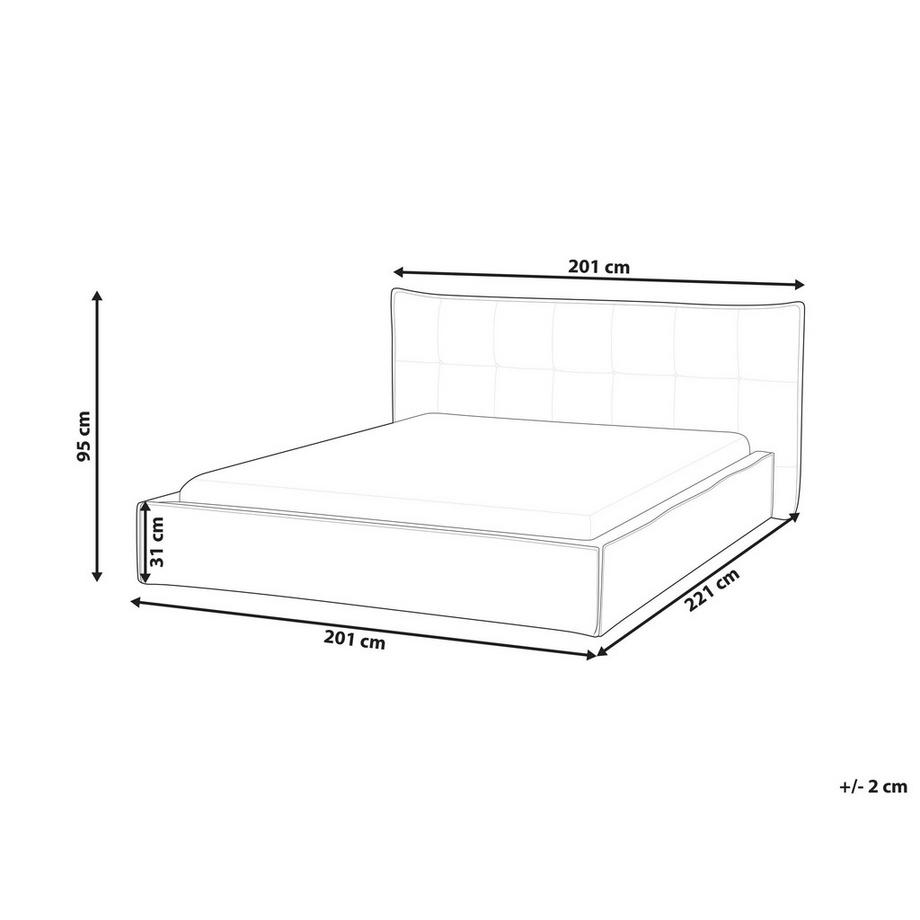 Beliani Letto en Lino sintetico  LESTRE  