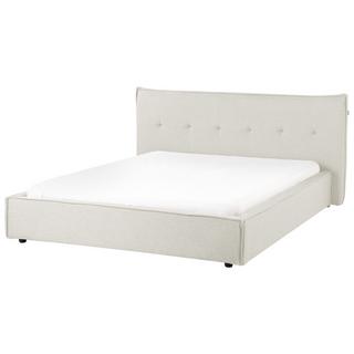 Beliani Bett mit Lattenrost aus Kunstleinen Modern LESTRE  