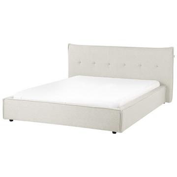 Bett mit Lattenrost aus Kunstleinen Modern LESTRE