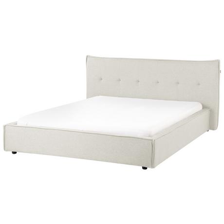 Beliani Bett mit Lattenrost aus Kunstleinen Modern LESTRE  