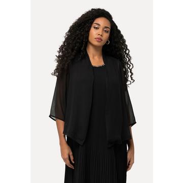 Veste en mousseline oversize. Col châle et manches 3/4