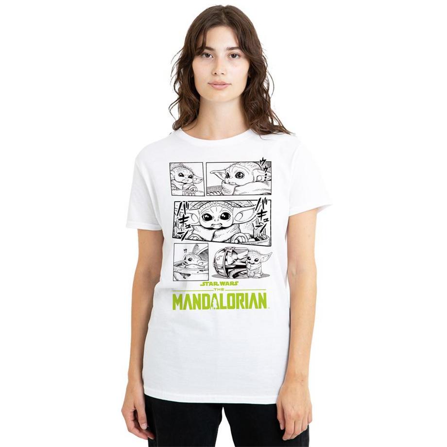 STAR WARS T-Shirt Imprimé Grogu Style Manga  
