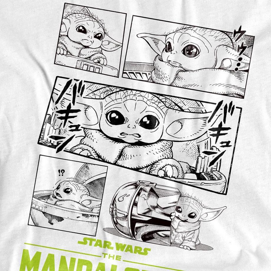 STAR WARS T-Shirt Imprimé Grogu Style Manga  