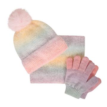 Ensemble bonnet, gants et snood Enfant