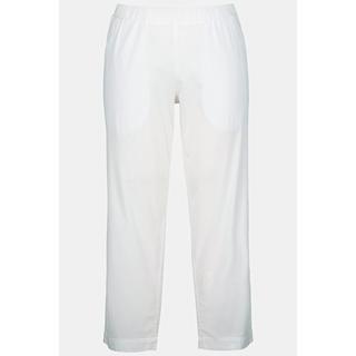 Ulla Popken  Pantaloni chino a 7/8 modello Ruby con taglio della gamba dritto e ampio e cintura elastica 