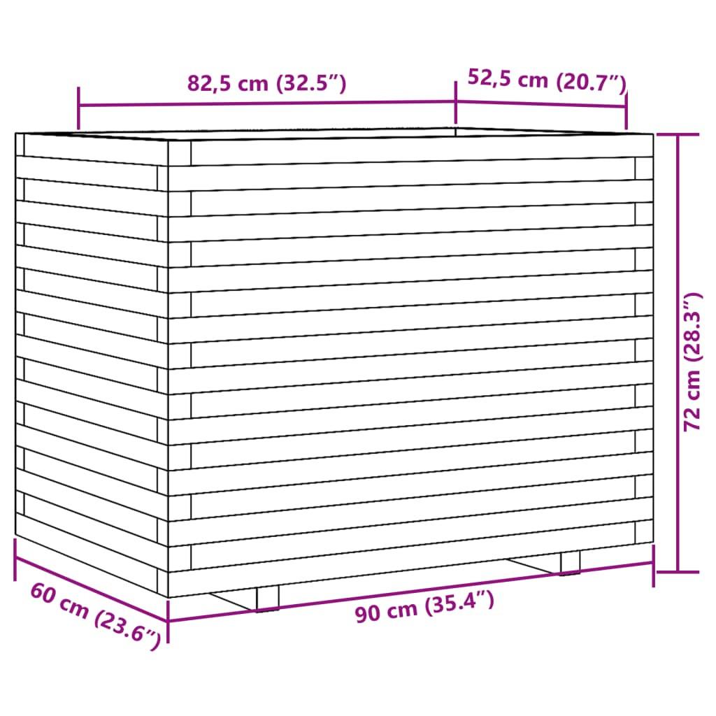 VidaXL Jardinière pinède imprégnée  