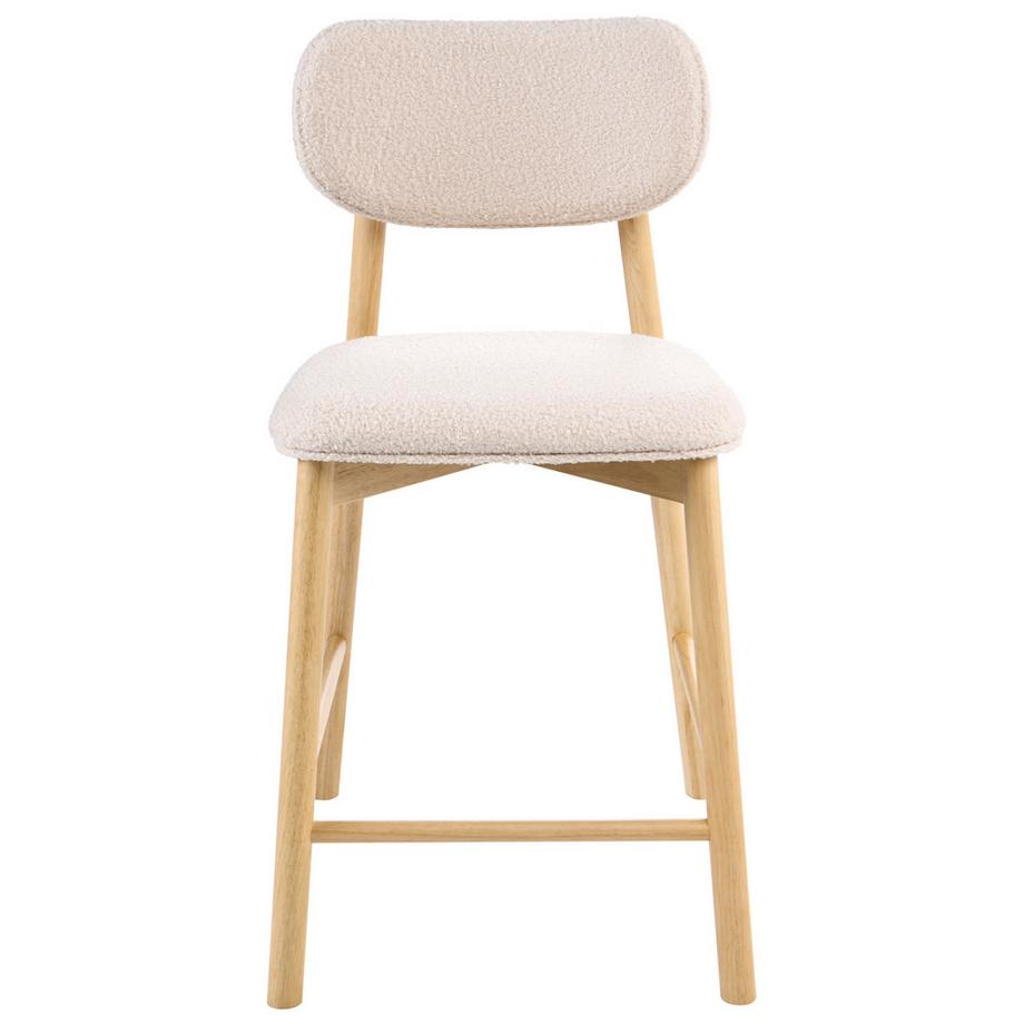 Beliani Lot de 2 chaises de bar en Bouclé Rétro MILLS  