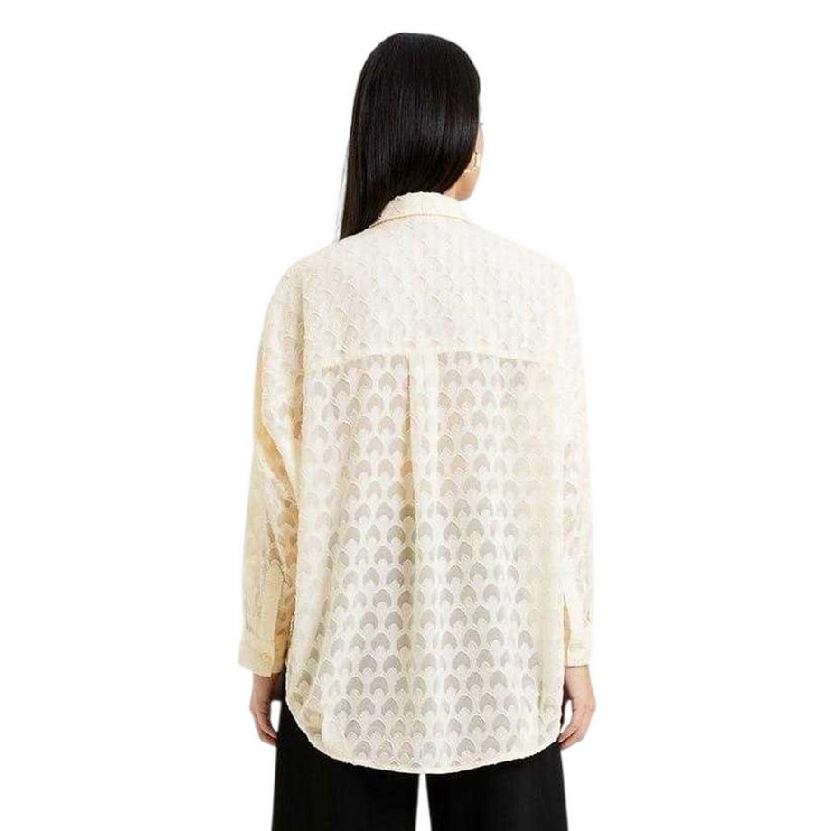 FRENCH CONNECTION Camicia Manica Lunga con Motivo Geometrico Burnout  