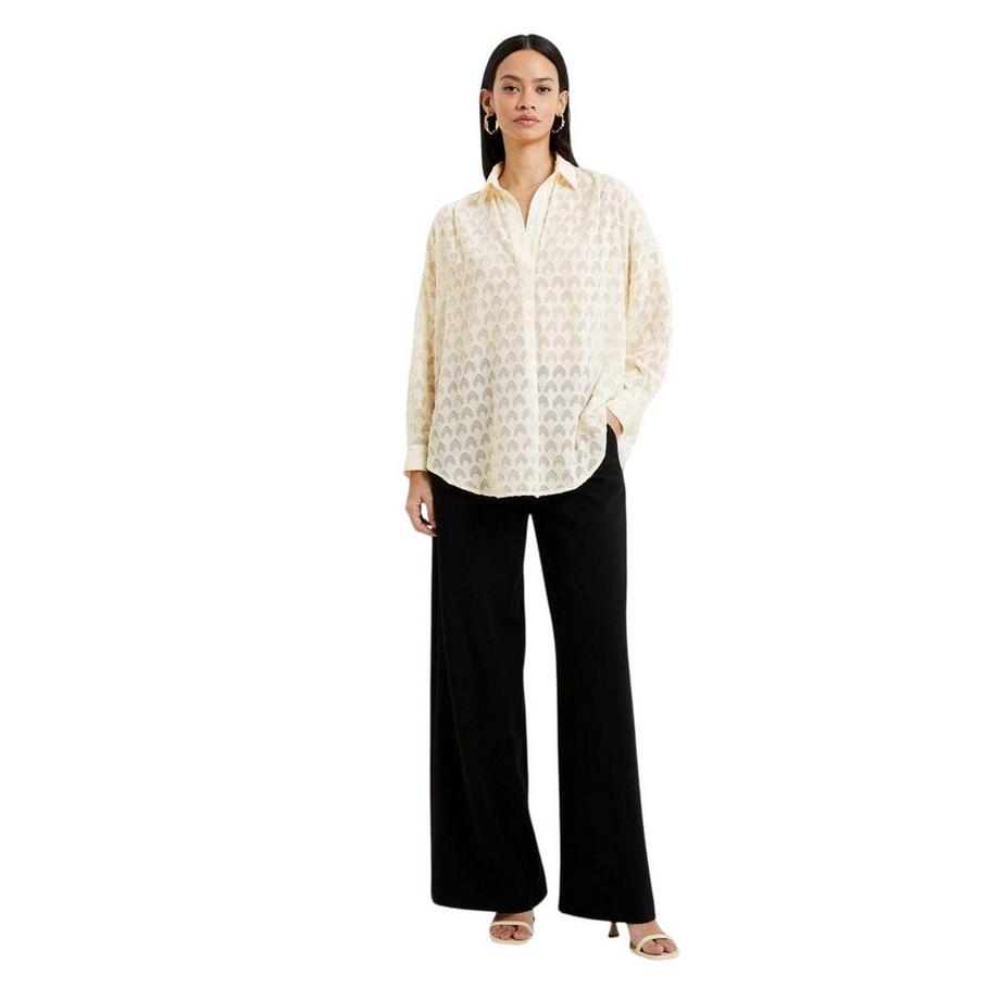 FRENCH CONNECTION Camicia Manica Lunga con Motivo Geometrico Burnout  