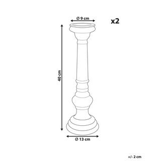 Beliani  Lot de 2 bougeoirs en Verre Glamour IMARTI 