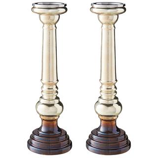 Beliani  Lot de 2 bougeoirs en Verre Glamour IMARTI 