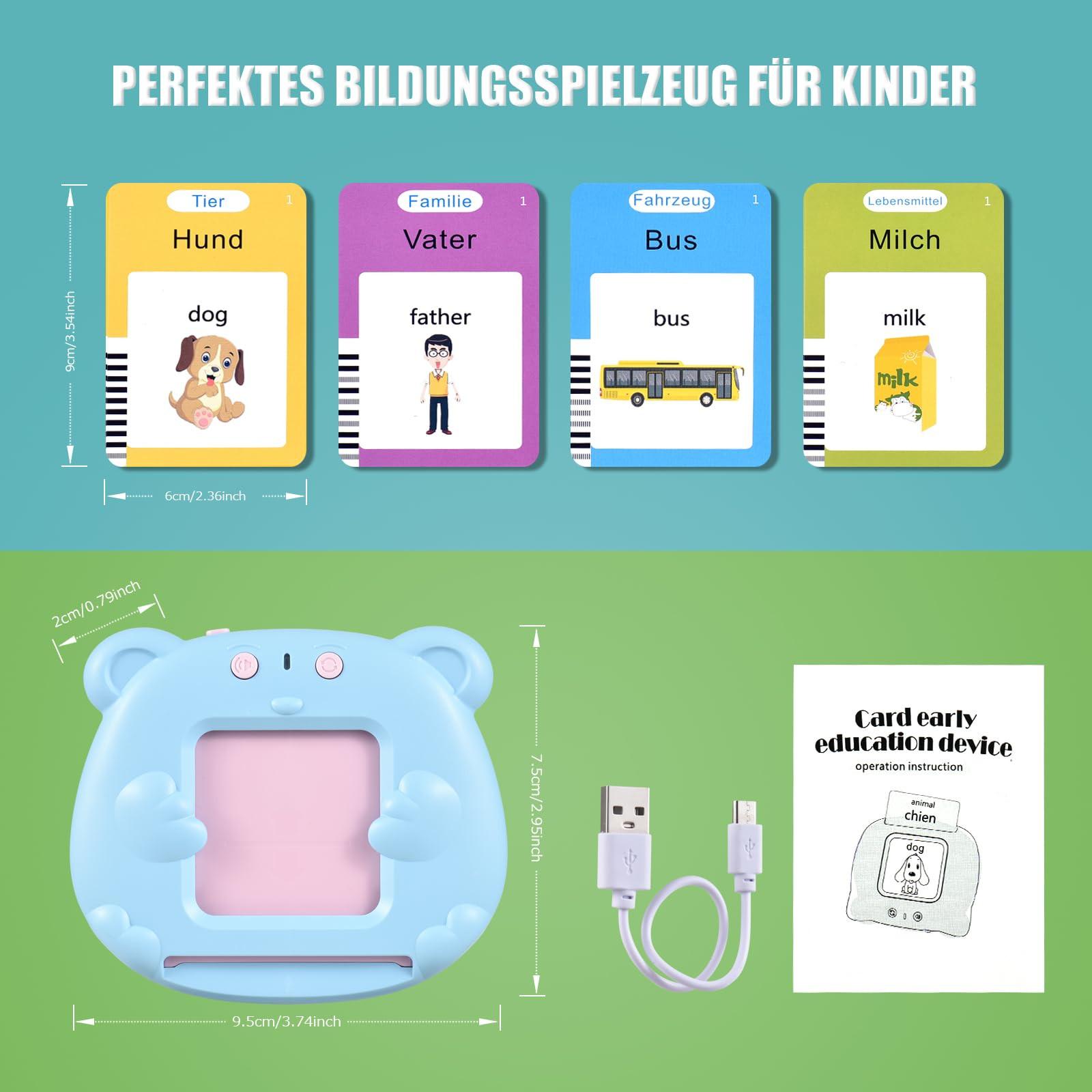 Activity-board  Sprechende Karteikarten Kinderspielzeug Lernspiele für Autismus Lernspielzeug Deutsch lernen für Kinder Vorschulkinder 