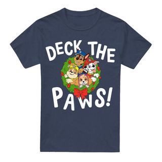 PAW PATROL Deck The Paws T-Shirt Motif Noël  