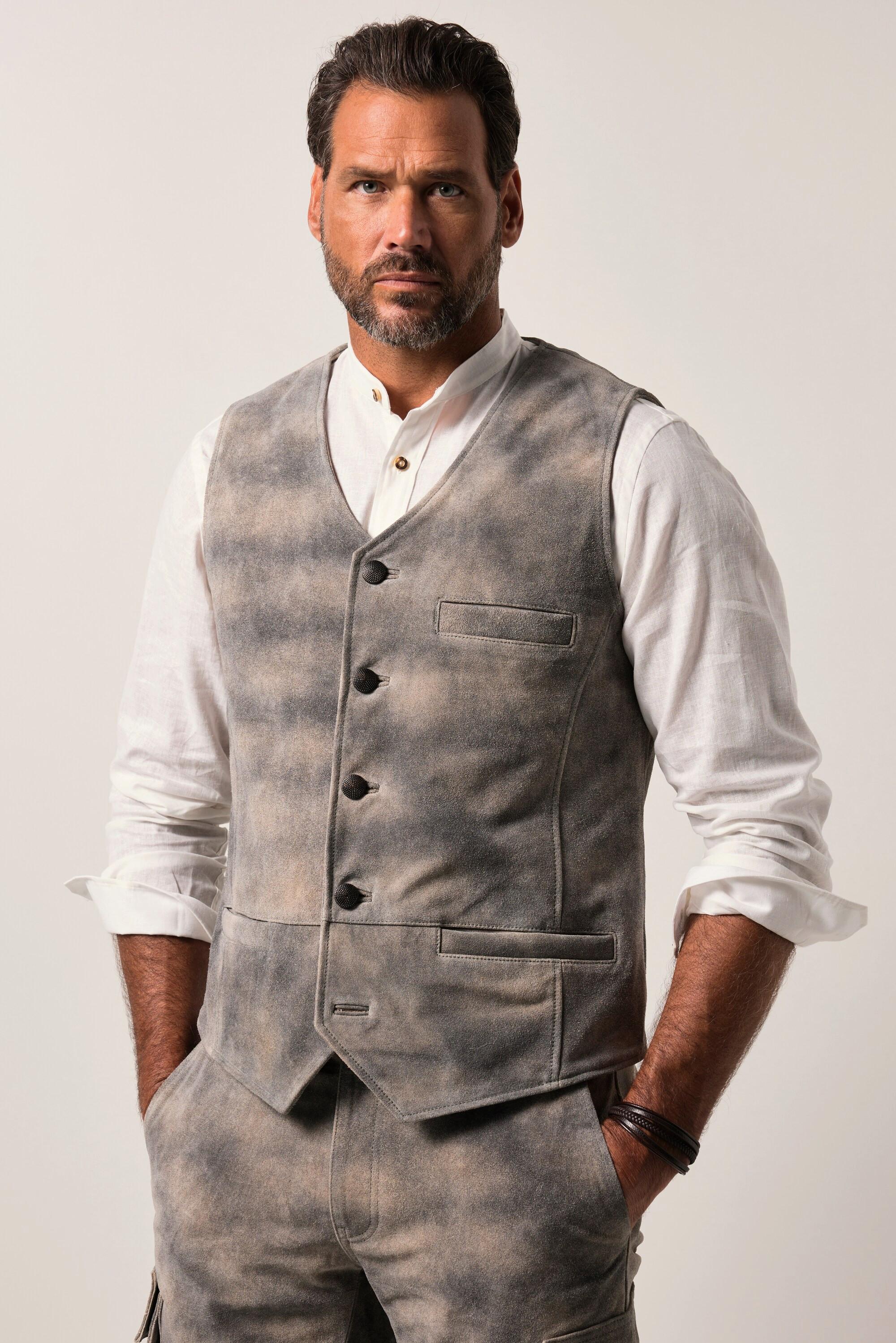 JP1880 Gilet Tradizionale in Pelle Bovina  