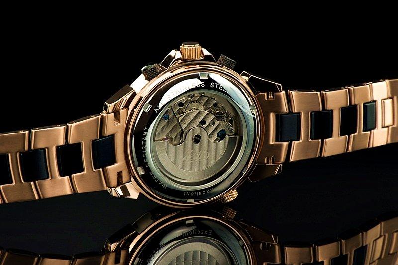 Zeitlos  Exzellent Beast Carbon Rose Steelband Referenz ZL-EBE-11 BR 