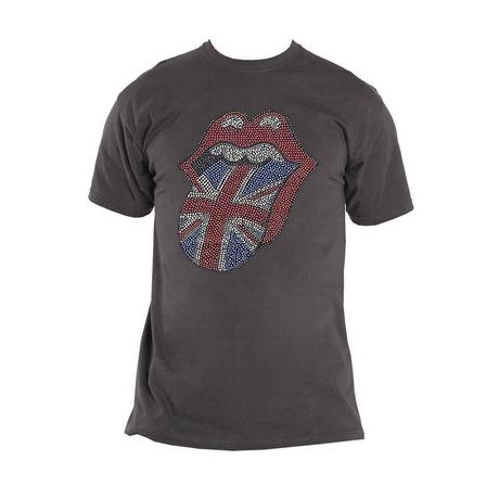 The Rolling Stones T-Shirt Classica Stampa Lingua Union Jack  