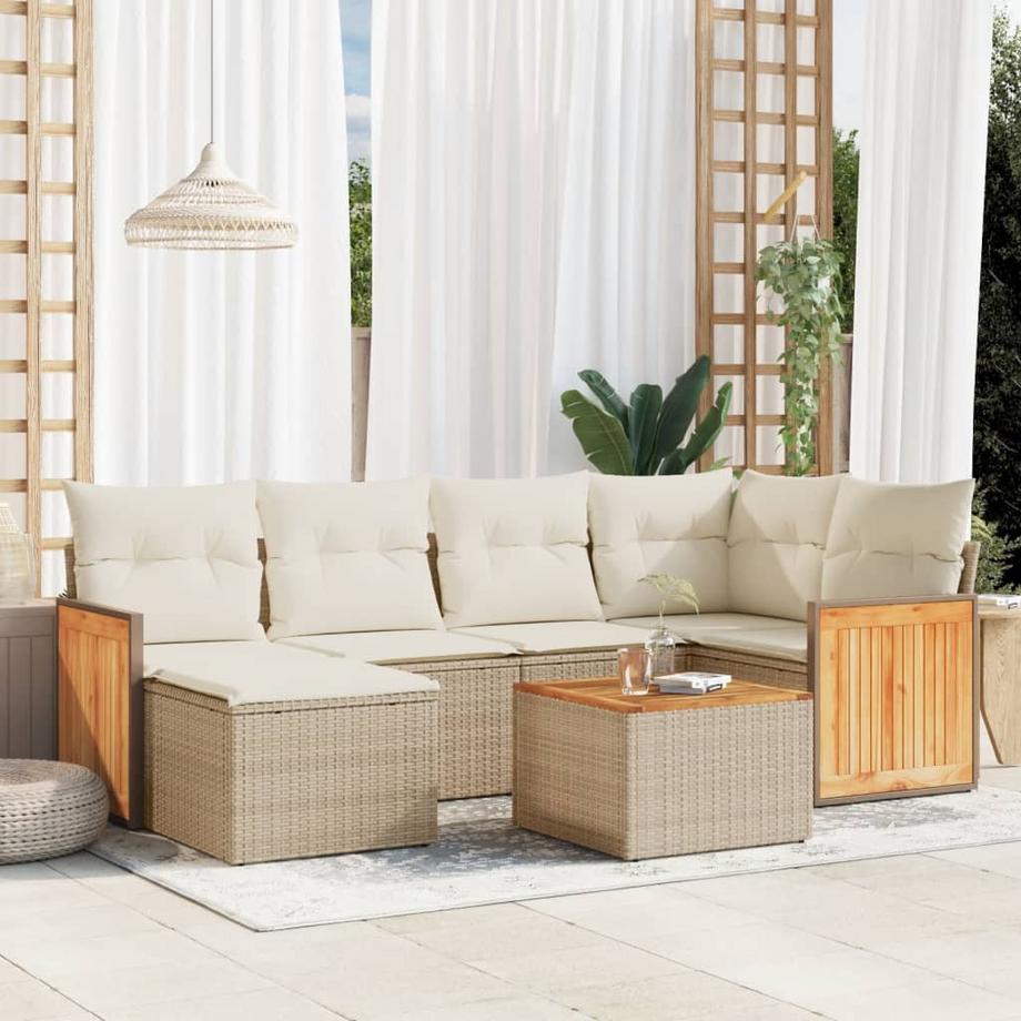 VidaXL set divano da giardino Polirattan  