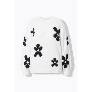 Studio Untold Oversized Fancystrick Pullover Flowers  