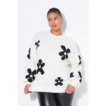 Pullover, oversized, Fancystrick, Flowers