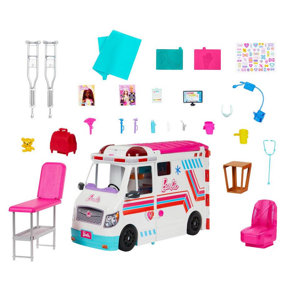 Barbie  Fahrzeuge 2-in-1 Krankenwagen Spielset 