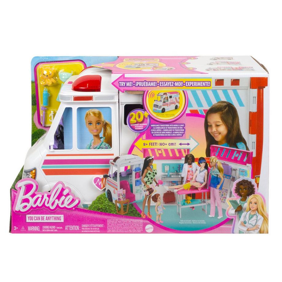Barbie  Fahrzeuge 2-in-1 Krankenwagen Spielset 