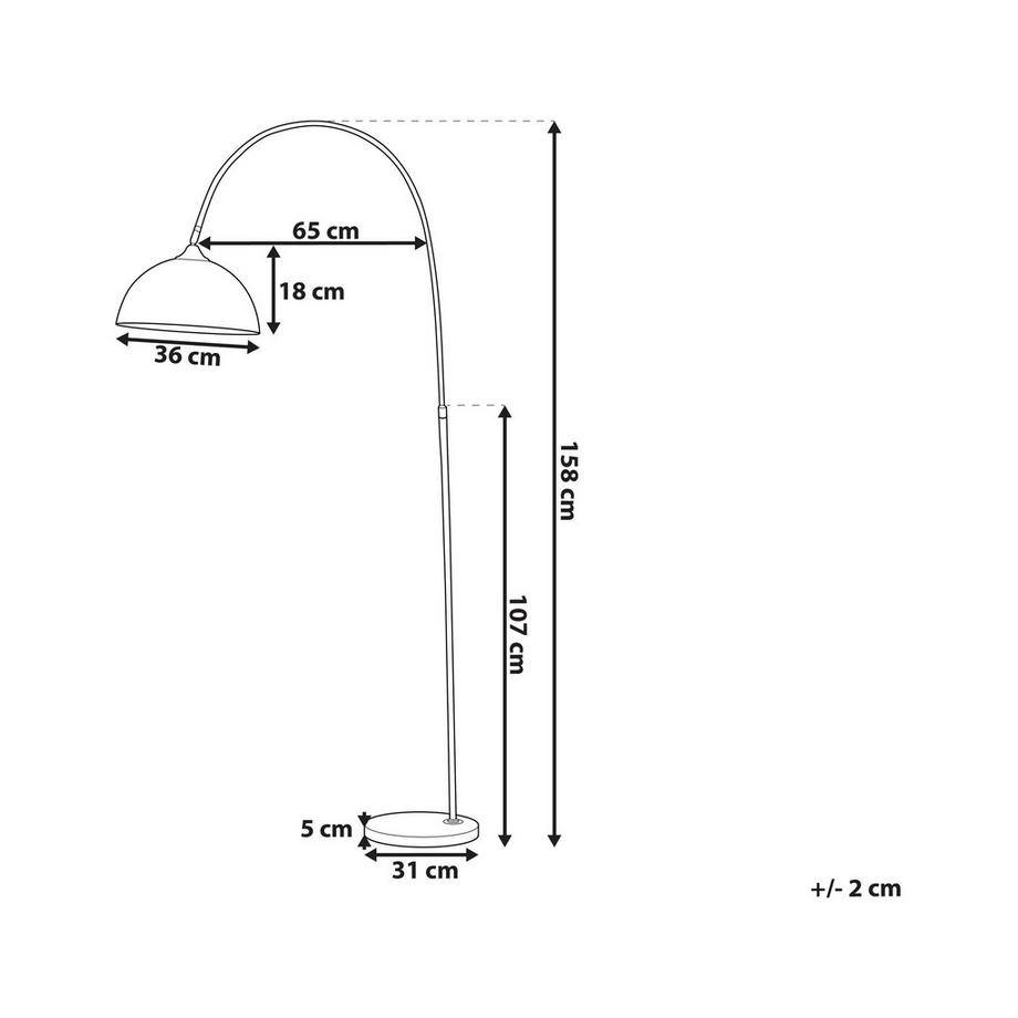 Beliani Stehlampe aus Eisen  CANDELLA  
