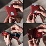 Only-bags.store  Portefeuille Slim avec protection RFID - portefeuille petit - mini portefeuille de sac à main - étui à cartes portefeuille de cartes en cuir véritable - étui à cartes de crédit en cuir 