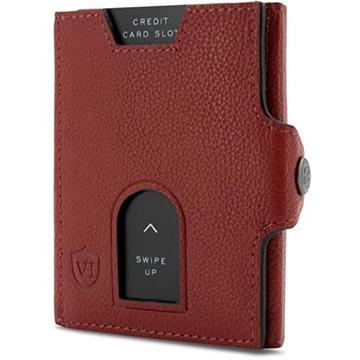 Slim Wallet mit RFID Schutz - Geldbörse klein - Mini Geldbeutel Portmonee - Kartenetui Echtleder