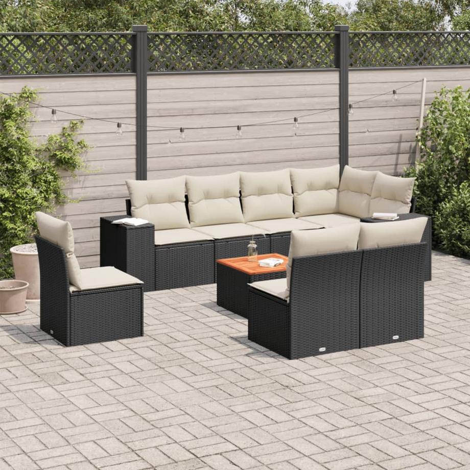 VidaXL set divano da giardino Polirattan  