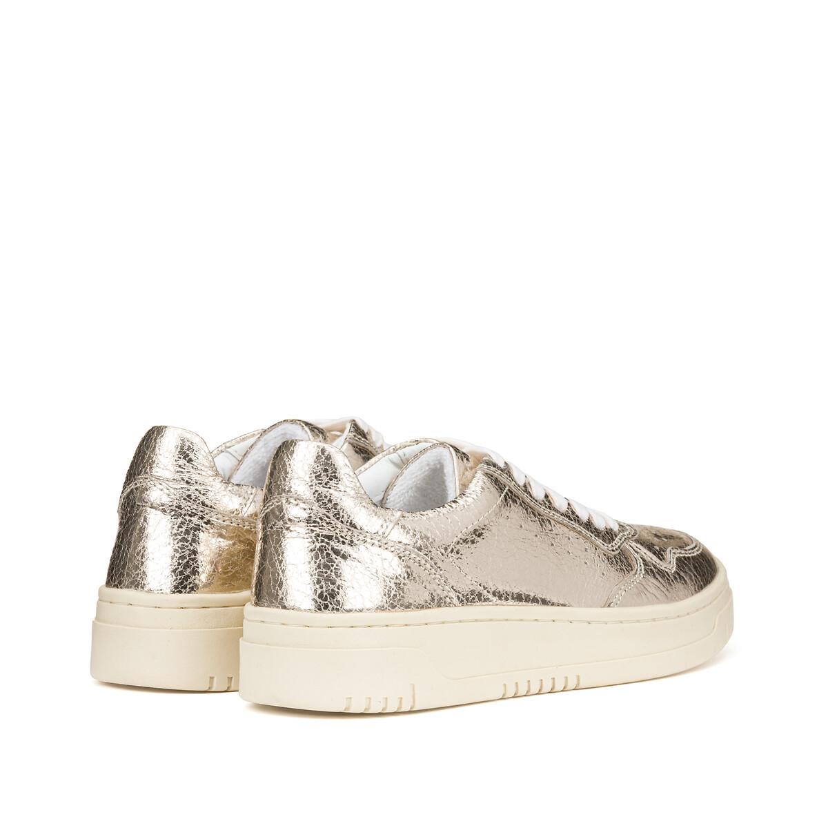 La Redoute Collections  Leder-Sneakers in Metallic-Optik 