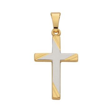 Anhänger Kreuz Gelbgold 750, 23x12mm