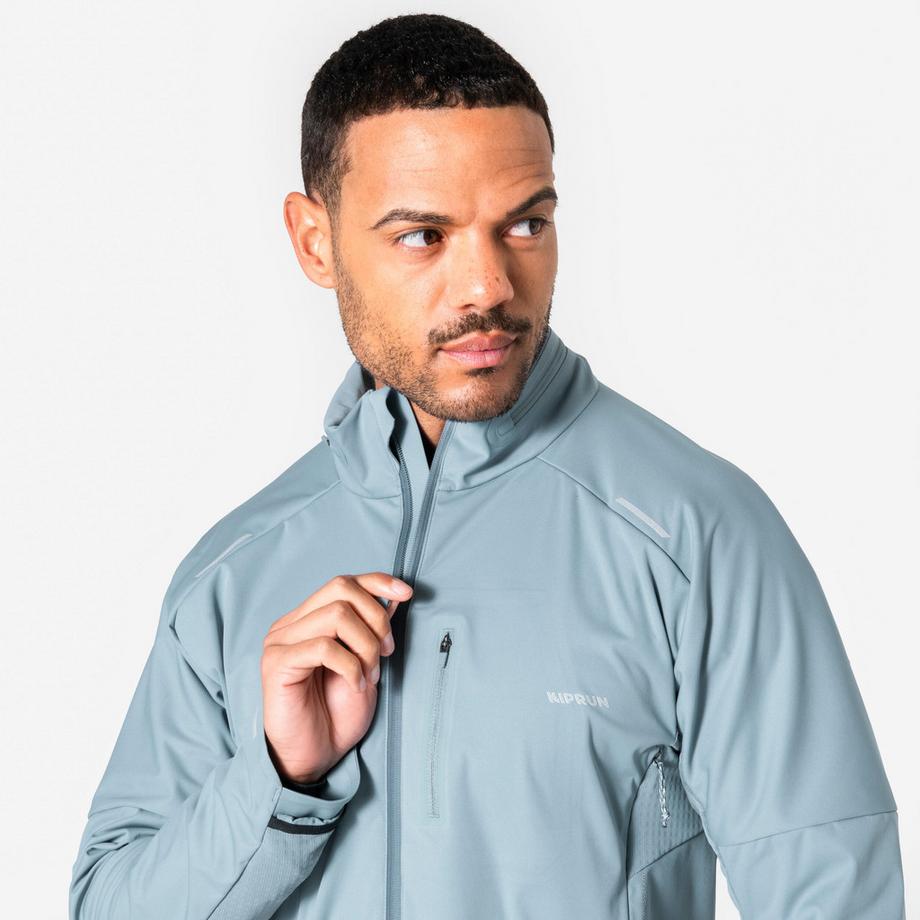 KIPRUN  Veste de running chaud manches longues Homme KIPRUN, Run 900 Warm Regul Gris 