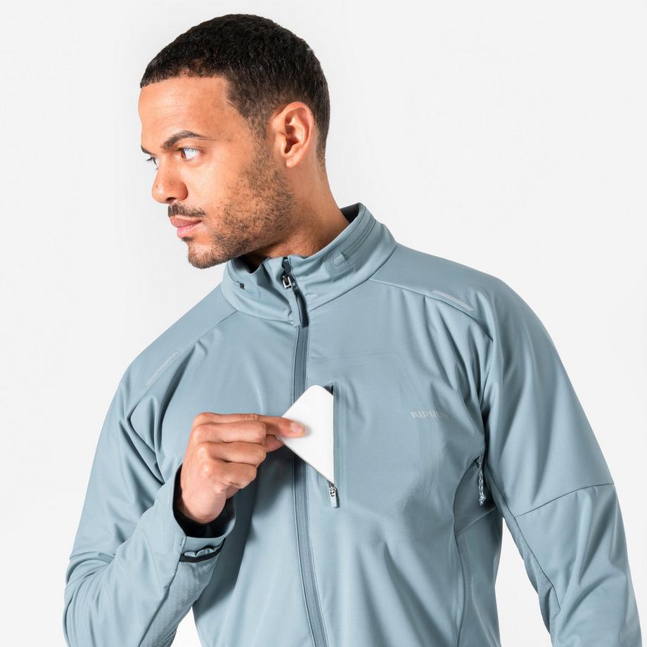 KIPRUN  Veste de running chaud manches longues Homme KIPRUN, Run 900 Warm Regul Gris 
