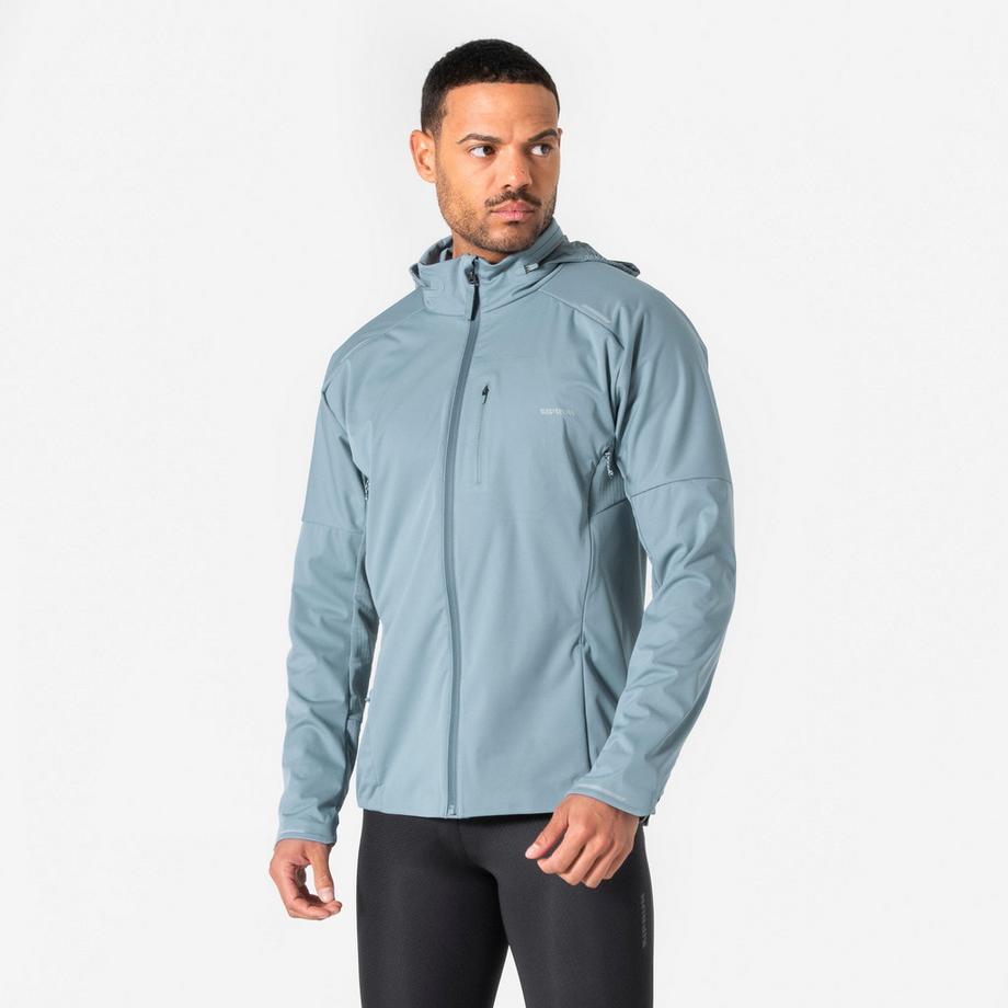 Veste de running chaud manches longues Homme KIPRUN, Run 900 Warm Regul Gris