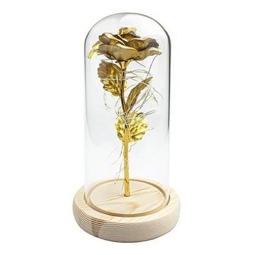 Infinity Rose mit Lichterketten - Gold