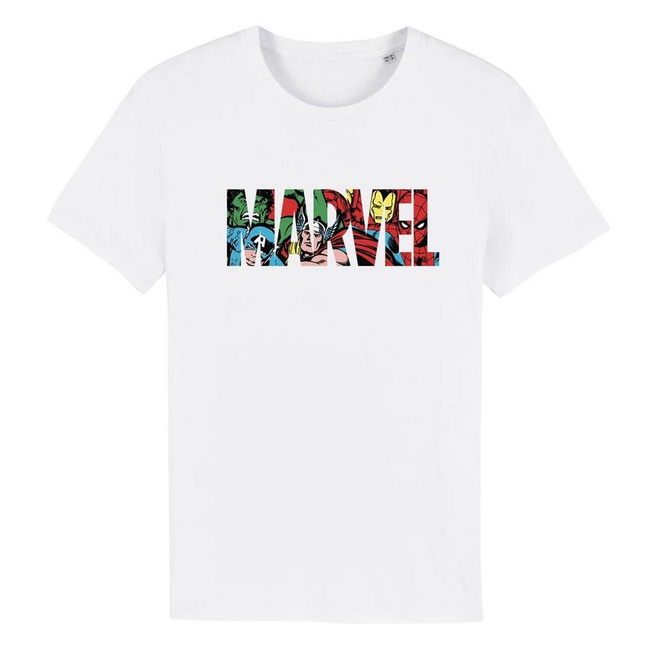 MARVEL Logo Stampa Grafica T-Shirt  